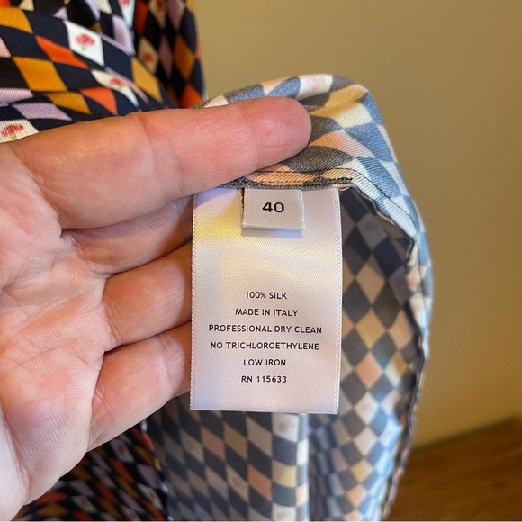 Gabriela Hearst Patterned Silk Blouse sz 40 - Picture 7 of 7